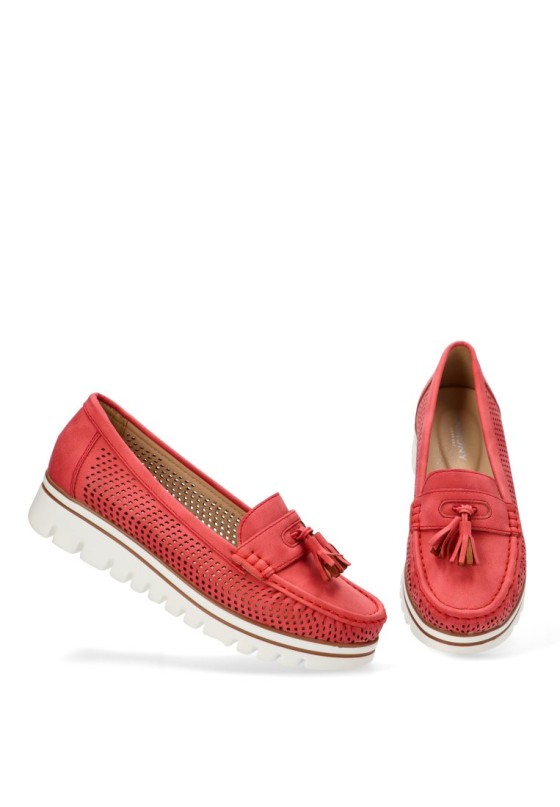 Nautico kiova mocasin mujer ARMONY 68004 rojo