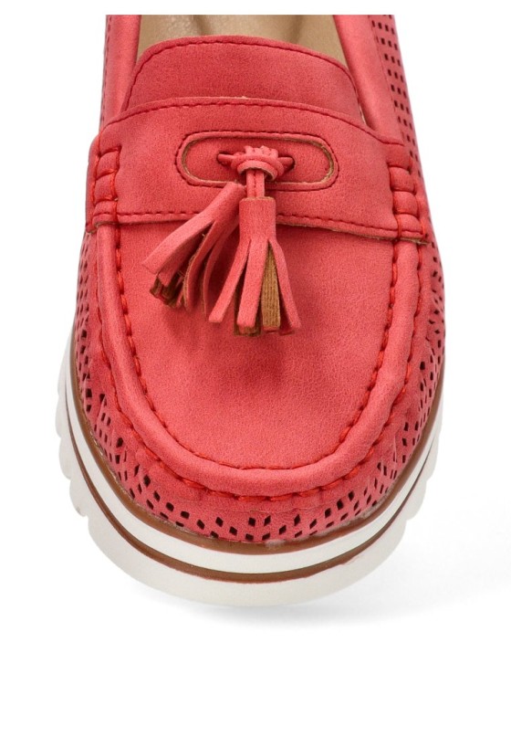 Nautico kiova mocasin mujer ARMONY 68004 rojo