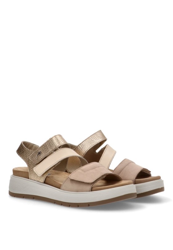 Sandalia mujer FLUCHOS f2165 taupe