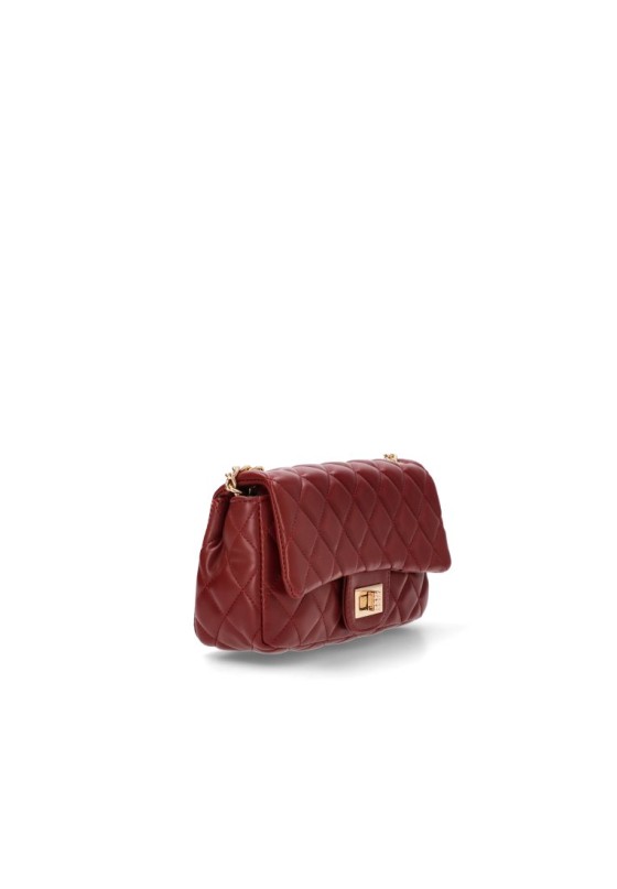 Bolso bandolera pequeña mujer Luna Collection cts73676 burdeos