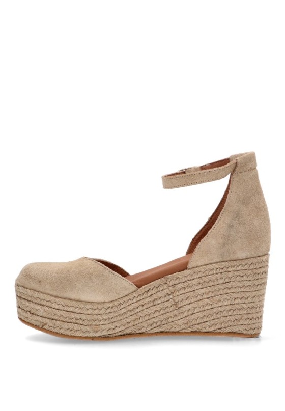 Esparteña valenciana alpargata mujer POPA cantalar serraje beige