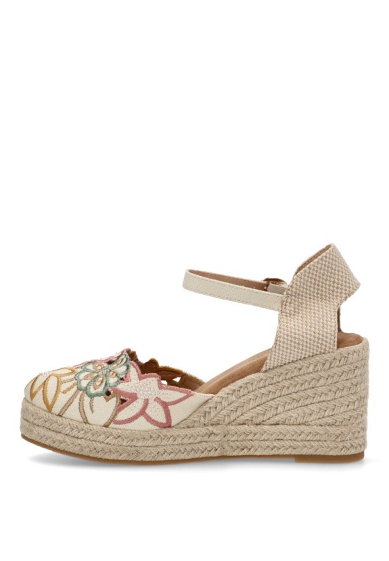 Esparteña valenciana alpargata mujer BUONAROTTI cf3420 beige