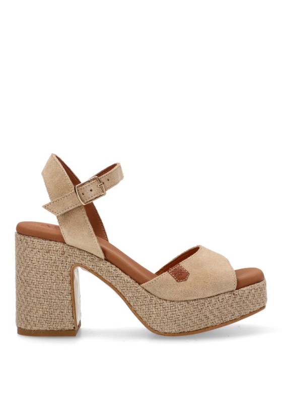 Sandalia mujer POPA marsella serraje beige