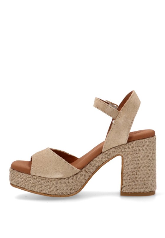 Sandalia mujer POPA marsella serraje beige