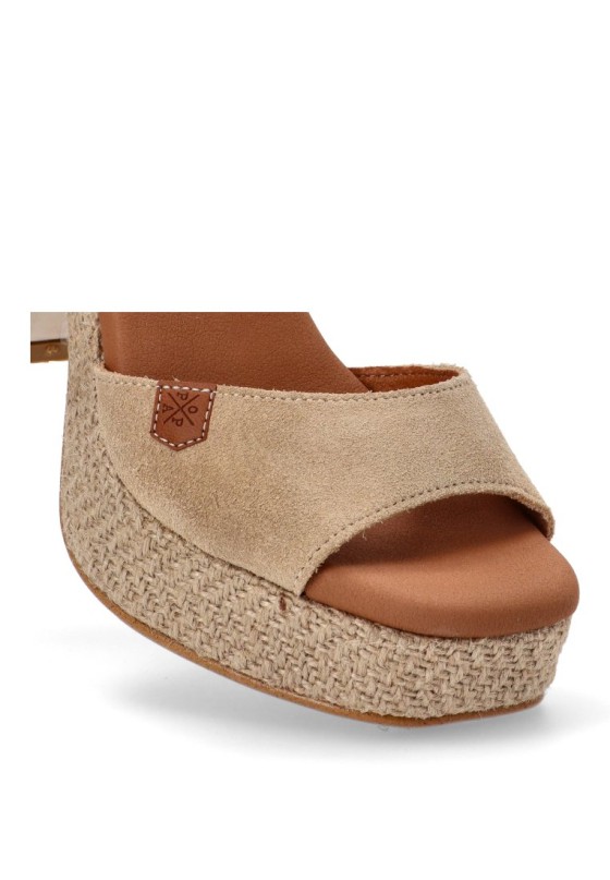 Sandalia mujer POPA marsella serraje beige